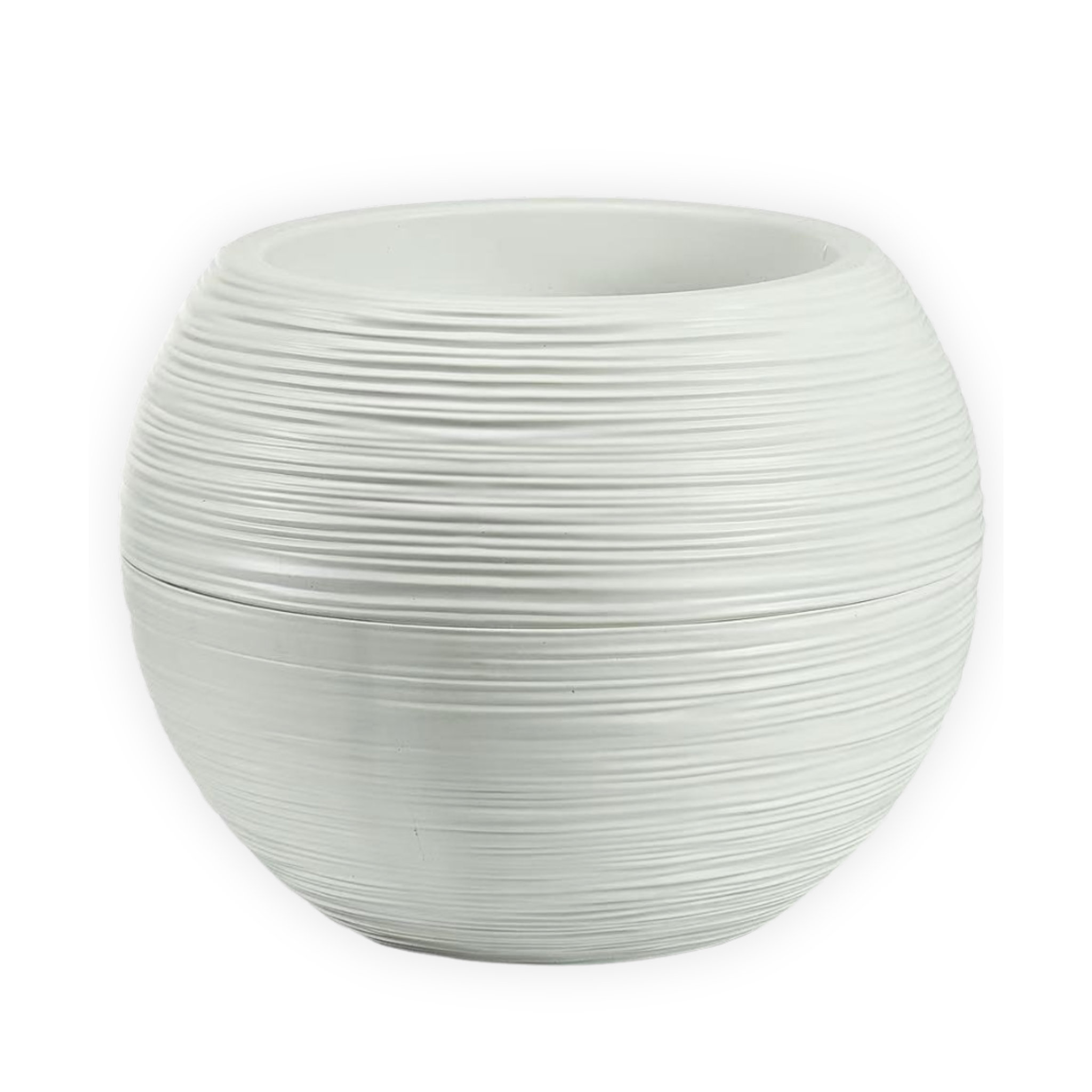 Ivy Bronx Round White Plant Pot, Indoor Outdoor Home, Office, Patio